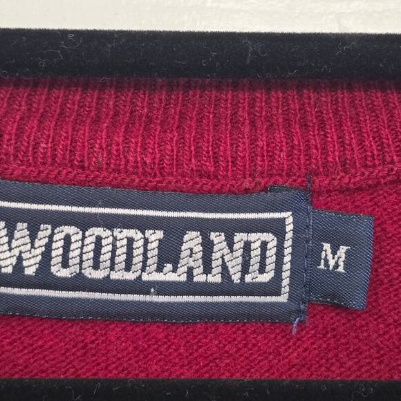 Men’s Lambswool Sweater Vest Red Knit Pullover V-Neck Sz M BusinessCasual Preppy - Picture 3 of 7